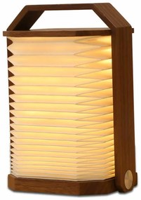 Fehér-sötét natúr színű USB fénydekoráció Origami – Gingko