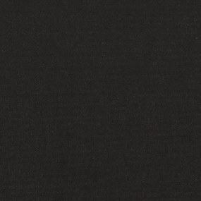 fekete szövet és műbőr lábzsámoly 45x29,5x35 cm