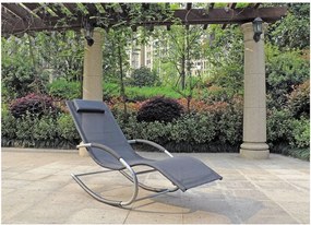 Fekete fém kerti napozóágy Naxos – Garden Pleasure