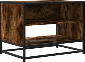 vidaXL füstös tölgy színű szerelt fa és fém TV-szekrény 61x40x46 cm