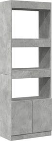 vidaXL betonszürke szerelt fa magasszekrény 63 x 33 x 180 cm
