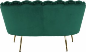 Pad Art-deco stílusban, smaragd Velvet anyag/gold króm-arany, NOBLIN