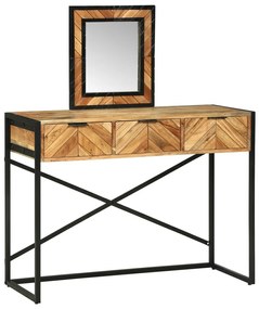 öltözködő asztal tükörrel 100x40x120 cm Tömörfa akácból
