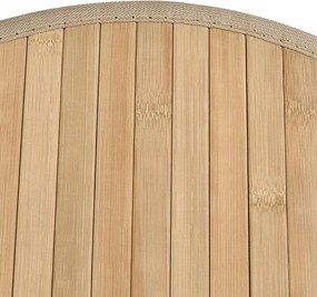 Bambusz szennyestartó kosár kerek 55 L fedéllel és zsákkal