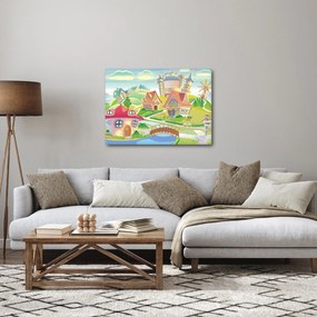 Kép - színes város (70x50 cm)