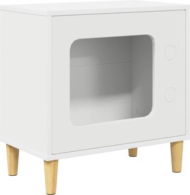 vidaXL Macska Ház Fehér 51 x 30 x 52 cm Faanyag