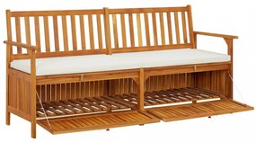 tömör akácfa tárolópad párnával 170 cm