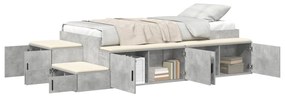 Tároló Ágykeret Beton Szürke 75x190 cm