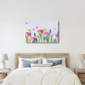 Tavaszi virágok képe (90x60 cm)