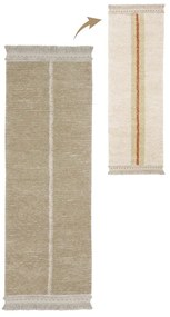 Bézs pamut futószőnyeg 80x230 cm Duetto Sage – Lorena Canals