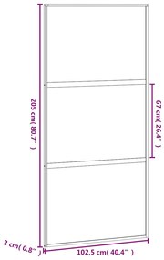 fekete edzett üveg és alumínium tolóajtó 102,5 x 205 cm
