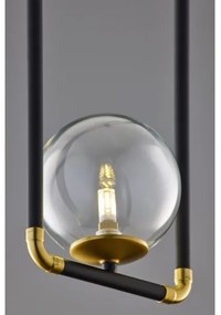 Jupiter 2023 - Csillár zsinóron ZAFRA 1xG9/10W/230V fekete/arany/átlátszó