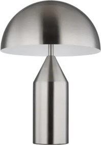 Globo 21030N Asztali lámpa, matt nikkel színű fém, matt fehér, fekete PVC kábel, billenőkapcsoló a kábelen, ø: 280mm, M: 390mm, kábelhossz 1500mm, 2x E27 40W 230V izzók nélkül