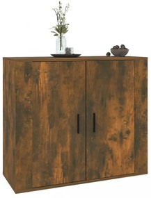 füstös tölgy színű szerelt fa tálalószekrény 80x33x70 cm