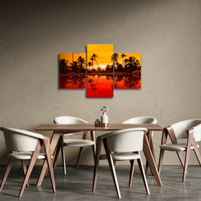 Kép - naplemente az üdülőhely felett (90x60 cm)