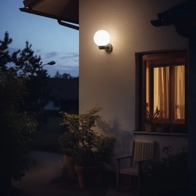 Brilagi-LED RGBW kültéri fali lámpatest HARBOR 1xE27/12W/230V IP33fekete/fehér