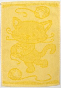 Gyerek törülköző BEBÉ cica sárga 30x50 cm