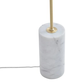 Art Deco állólámpa sárgarézzel és átlátszó üveggel - Rid