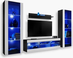 komodee Tivoli Grande Rtv szett nappaliba Fekete-Fehér Kék Led
