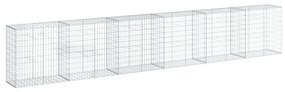 horganyzott vas gabion kosár fedéllel 600 x 50 x 100 cm