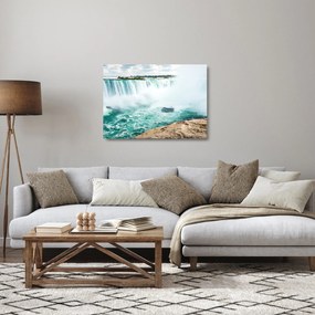 Vízesések hajóval képe (üvegen) (70x50 cm)