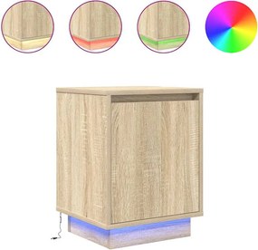 vidaXL 2 db éjjeliszekrények LED világítással 38x34x50 cm