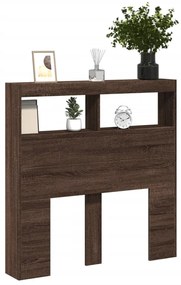 barna tölgy színű áthidalószekrény LED-ekkel 100 x 17 x 102 cm
