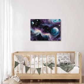 Üveg kép - Festett univerzum (70x50 cm)