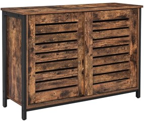 Rusztikus komód, elhúzható ajtókkal, 100 x 35 x 70 cm