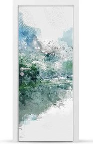 Furnér Kültéri Ajtó matrica Bútor öntapadós Könnyű Ragasztás