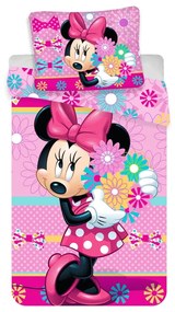 Egyszemélyes pamut gyerek ágyneműhuzat 140x200 cm Minnie – Jerry Fabrics