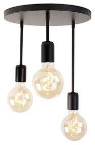 Modern mennyezeti lámpa fekete 3-lámpás - Facil