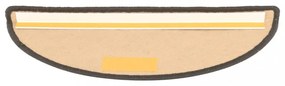 15 db szizál hatású barna bézs öntapadó lépcsőszőnyeg 65x21x4cm