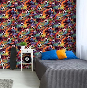 Holden Decor Adventure Awaits Football Galaxy színes focis papír tapéta – 13780