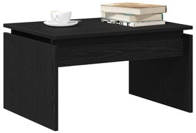 Fekete Tölgy Kávézóasztal 68x38x50 cm Műanyag Fa
