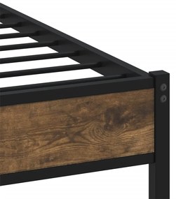 sonoma tölgy színű fejtámlás ágykeret matrac nélkül 75 x 190 cm