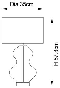 Endon 99110 - Dimmelhető asztali lámpa KELDA 1xE27/10W/230V fehér/arany