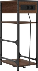 vidaXL Éjjeliszekrény Barna Tölgy 40 x 27 x 76 cm Faanyag