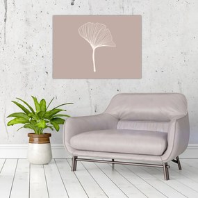 Üveg kép - Bézs színű levelek N⁰5 (70x50 cm)