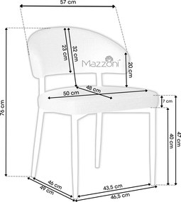 MAZZONI EXPORT IRIS Bézs (Juto 4 szövet)/szürke-bézs váz (cashmere) - MODERN KÁRPITOZOTT SZÉK BOHO STÍLUSÚ NAPPALIBA/ÉTKEZŐBE