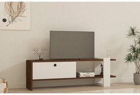 TV szekrény Gaye - Walnut, White
