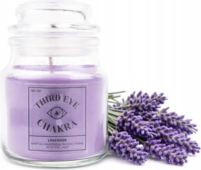 Szójagyertya myga Levendula üveg tégely 15 óra égés