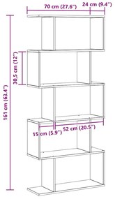 Könyvespolc Barna 70 x 24 x 161 cm Faanyag