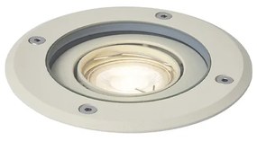 Modern bézs színű földbe süllyeszthető spotlámpa GU10 50mm állítható IP65 - Delux
