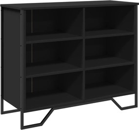 vidaXL fekete szerelt fa tálalószekrény 91 x 35,5 x 74,5 cm
