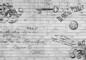 Fotótapéta Párizs Vintage Régi fa Elegancia Kézirat 520x318 +ragasztó