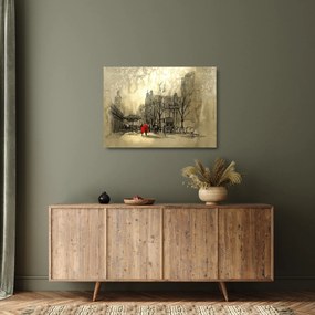 Üveg kép - A város vázlata (70x50 cm)
