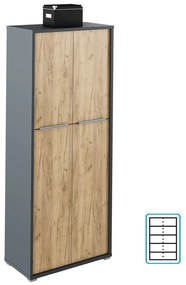 Polcosszekrény Hamila NEW TYP 07 (grafit + artrisan tölgy). 1028761