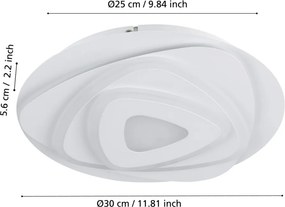 EGLO 900863 PALAGIANO Kerek Mennyezeti Lámpa Fehér LED IP20