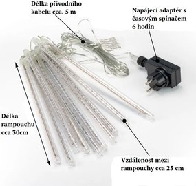 NEXOS Karácsonyi LED világítás hulló hó 180 LED színes